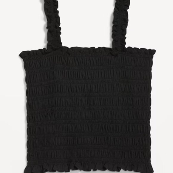 Fitted PLUS size Women's Black Smocked Tank Top Size 3X NWT - Picture 3 of 3